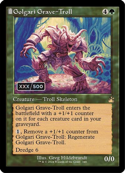 Golgari Grave-Troll (Retro Frame) (Serial Numbered) card art