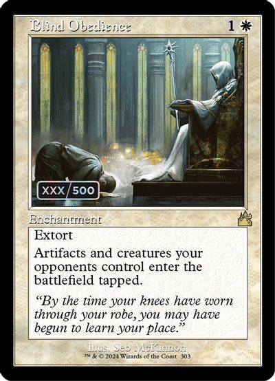 Blind Obedience (Retro Frame) (Serial Numbered) card art