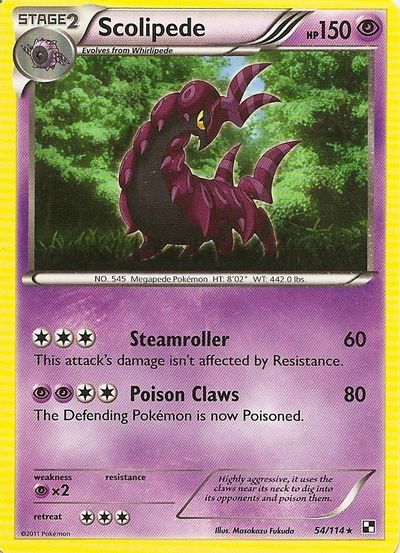 Scolipede - 54/114 (Cracked Ice Holo) card art