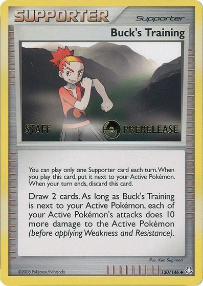 Buck's Training - 130/146 (Prerelease) [Staff] card art