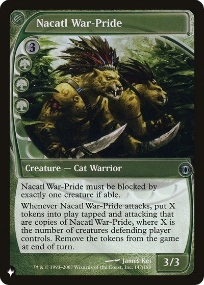 Nacatl War-Pride card art