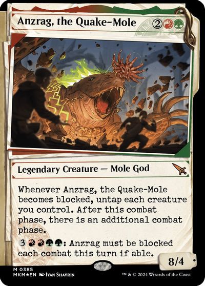 Anzrag, the Quake-Mole (Showcase) (Invisible Ink) card art