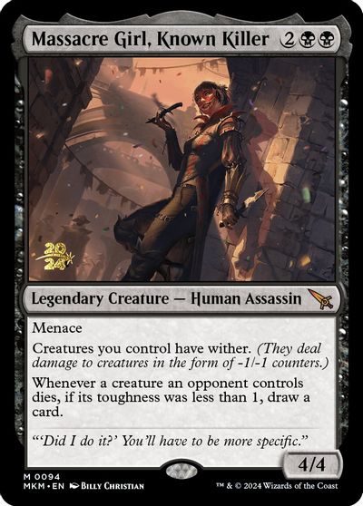 Massacre Girl, Known Killer card art
