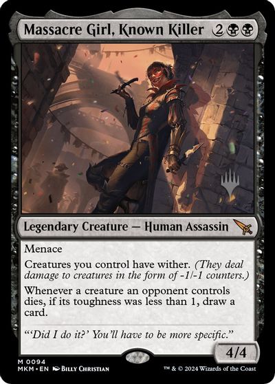 Massacre Girl, Known Killer card art