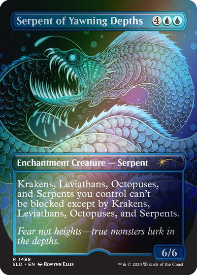 Serpent of Yawning Depths (Rainbow Foil) card art