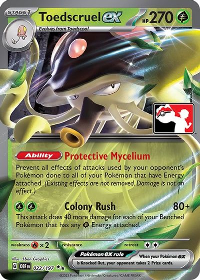 Toedscruel ex - 022/197 card art