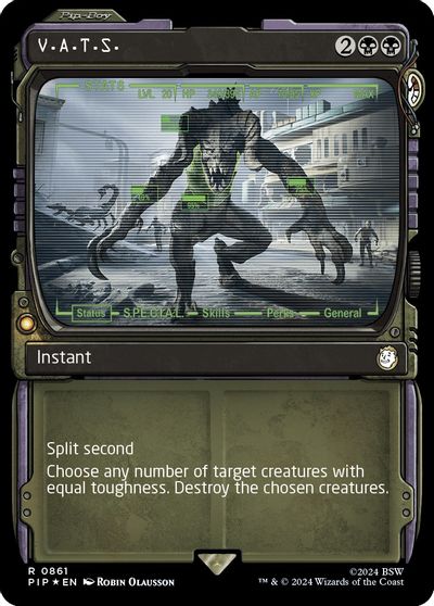 V.A.T.S. (Showcase) (Surge Foil) card art