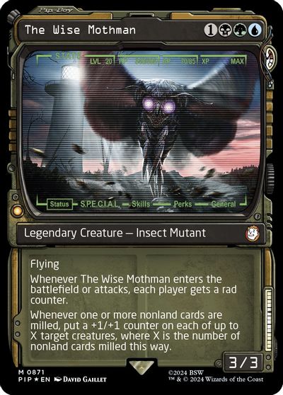The Wise Mothman (Showcase) (Surge Foil) card art