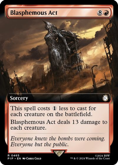 Blasphemous Act (Extended Art) card art