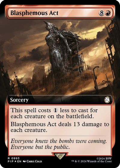 Blasphemous Act (Extended Art) (Surge Foil) card art