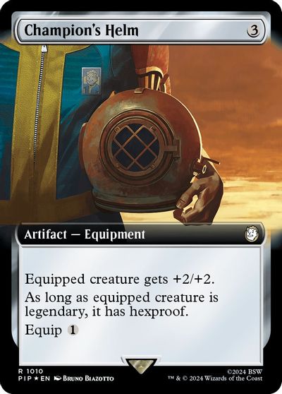 Champion's Helm (Extended Art) (Surge Foil) card art