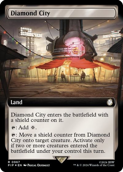 Diamond City (Extended Art) (Surge Foil) card art