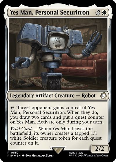 Yes Man, Personal Securitron (Surge Foil) card art