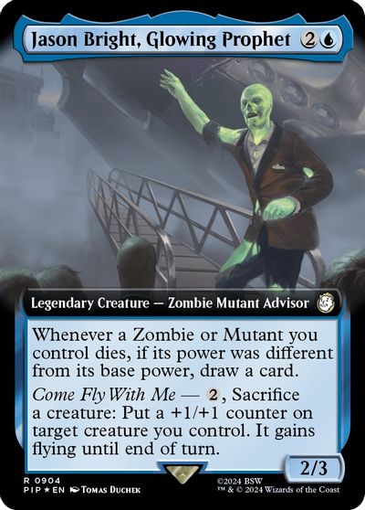 Jason Bright, Glowing Prophet (Extended Art) (Surge Foil) card art