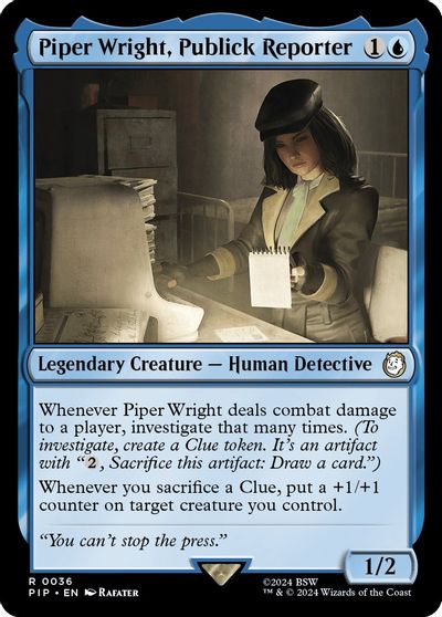 Piper Wright, Publick Reporter card art