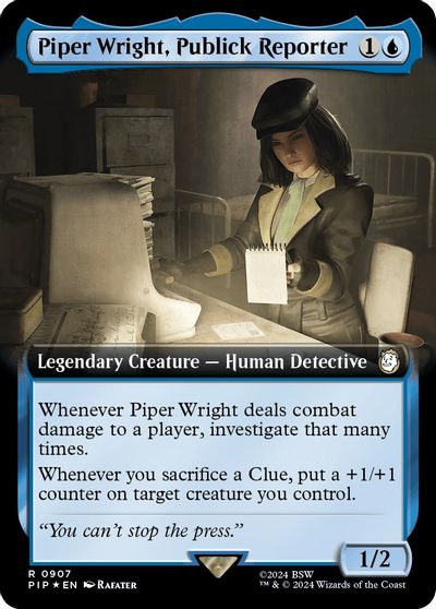 Piper Wright, Publick Reporter (Extended Art) (Surge Foil) card art