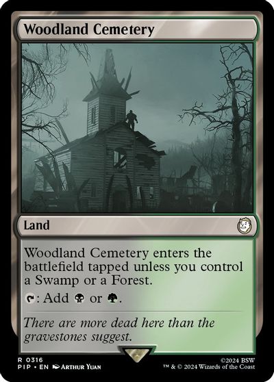 Woodland Cemetery card art