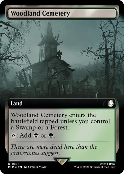 Woodland Cemetery (Extended Art) (Surge Foil) card art