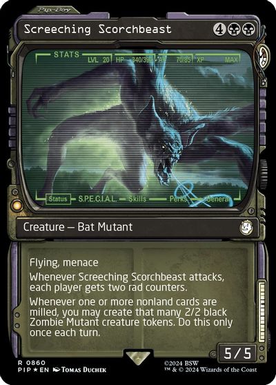 Screeching Scorchbeast (Showcase) (Surge Foil) card art