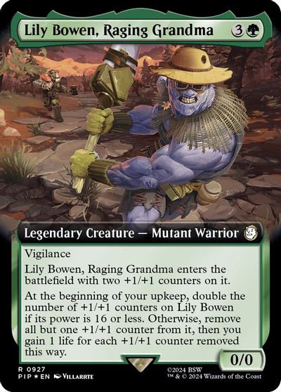 Lily Bowen, Raging Grandma (Extended Art) (Surge Foil) card art