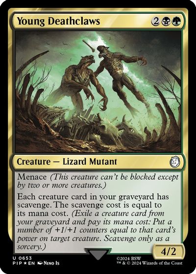Young Deathclaws (Surge Foil) card art