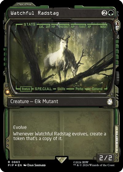 Watchful Radstag (Showcase) (Surge Foil) card art