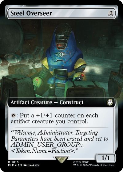 Steel Overseer (Extended Art) (Surge Foil) card art