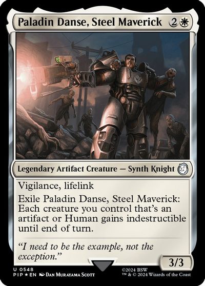 Paladin Danse, Steel Maverick (Surge Foil) card art
