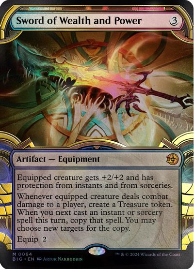 Sword of Wealth and Power (Showcase) (Raised Foil) card art