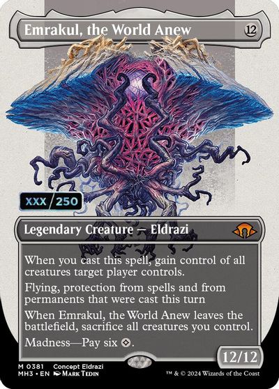 Emrakul, the World Anew (Borderless) (Serial Numbered) card art