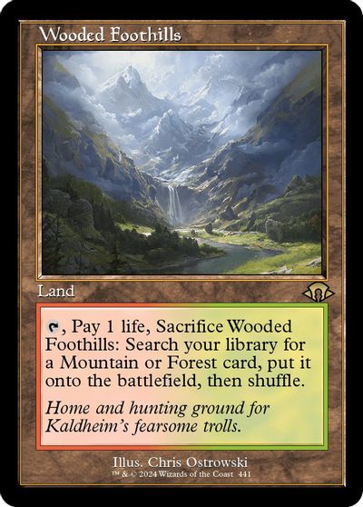 Wooded Foothills (Retro Frame) card art
