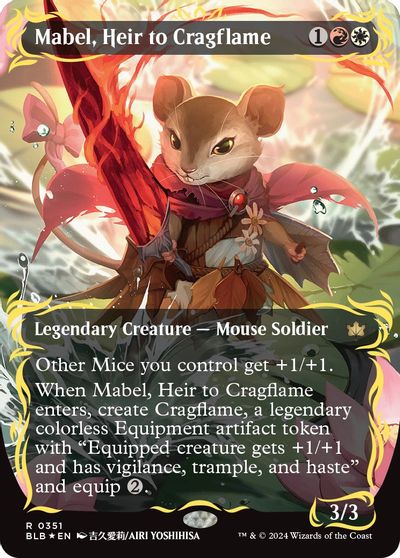 Mabel, Heir to Cragflame (Borderless) (Raised Foil) card art