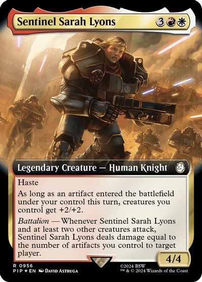 Sentinel Sarah Lyons (Extended Art) (Surge Foil) card art