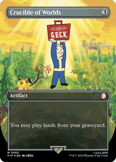 Crucible of Worlds (Borderless) (Surge Foil) card art