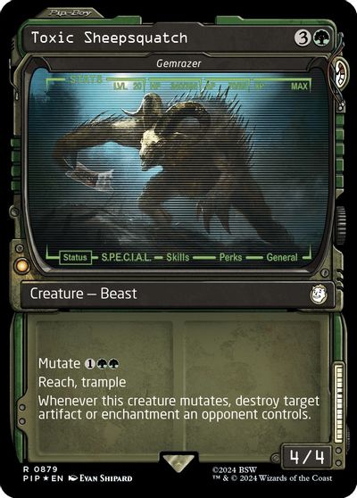 Toxic Sheepsquatch - Gemrazer (Showcase) (Surge Foil) card art