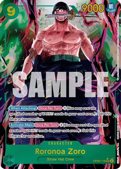 Roronoa Zoro (Alternate Art) card art