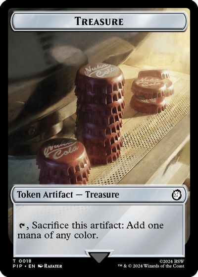 Treasure (0018) // Soldier (0010) Double-Sided Token card art