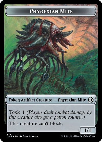 Phyrexian Mite (012) // Phyrexian Beast Double-Sided Token card art