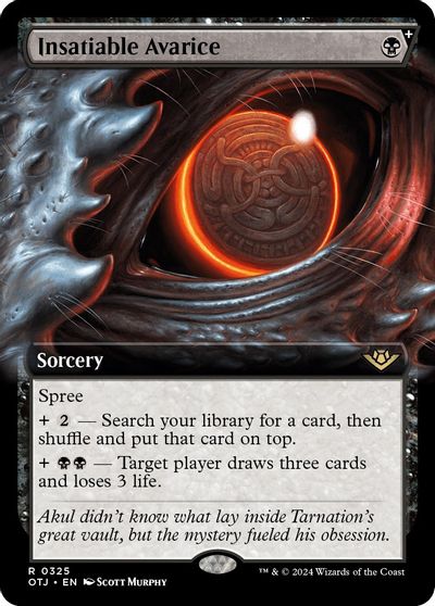 Insatiable Avarice (Extended Art) card art