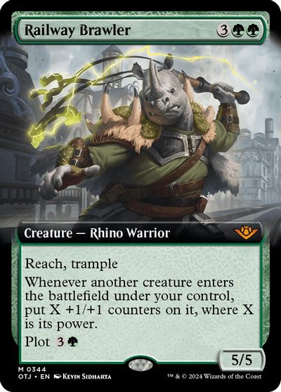 Railway Brawler (Extended Art) card art