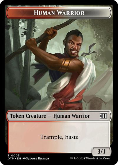 Human Warrior Token card art
