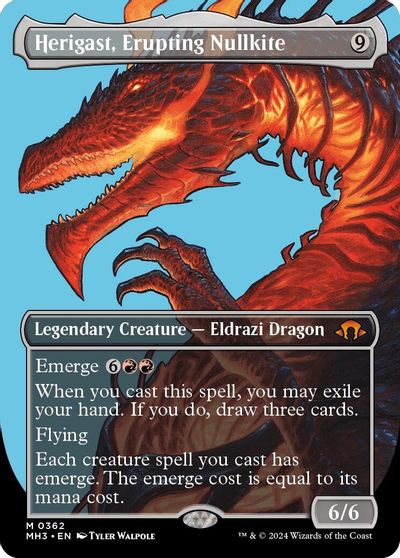 Herigast, Erupting Nullkite (Borderless) card art