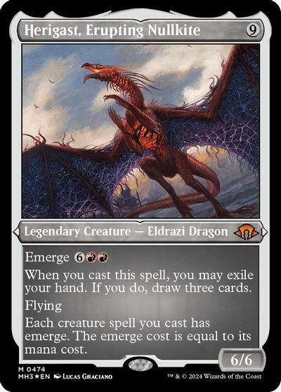 Herigast, Erupting Nullkite (Foil Etched) card art