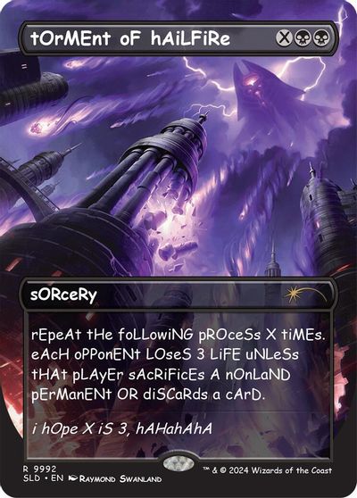 tOrMEnt oF hAiLFiRe card art
