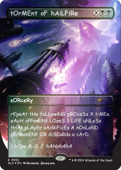tOrMEnt oF hAiLFiRe (Rainbow Foil) card art