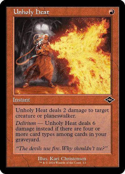 Unholy Heat (Retro Frame) card art