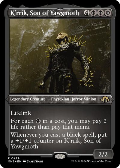 K'rrik, Son of Yawgmoth (Foil Etched) card art
