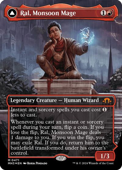 Ral, Monsoon Mage (Borderless) (Textured Foil) card art