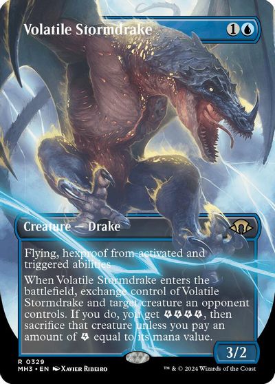 Volatile Stormdrake (Borderless) card art