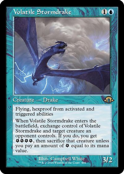 Volatile Stormdrake (Retro Frame) card art